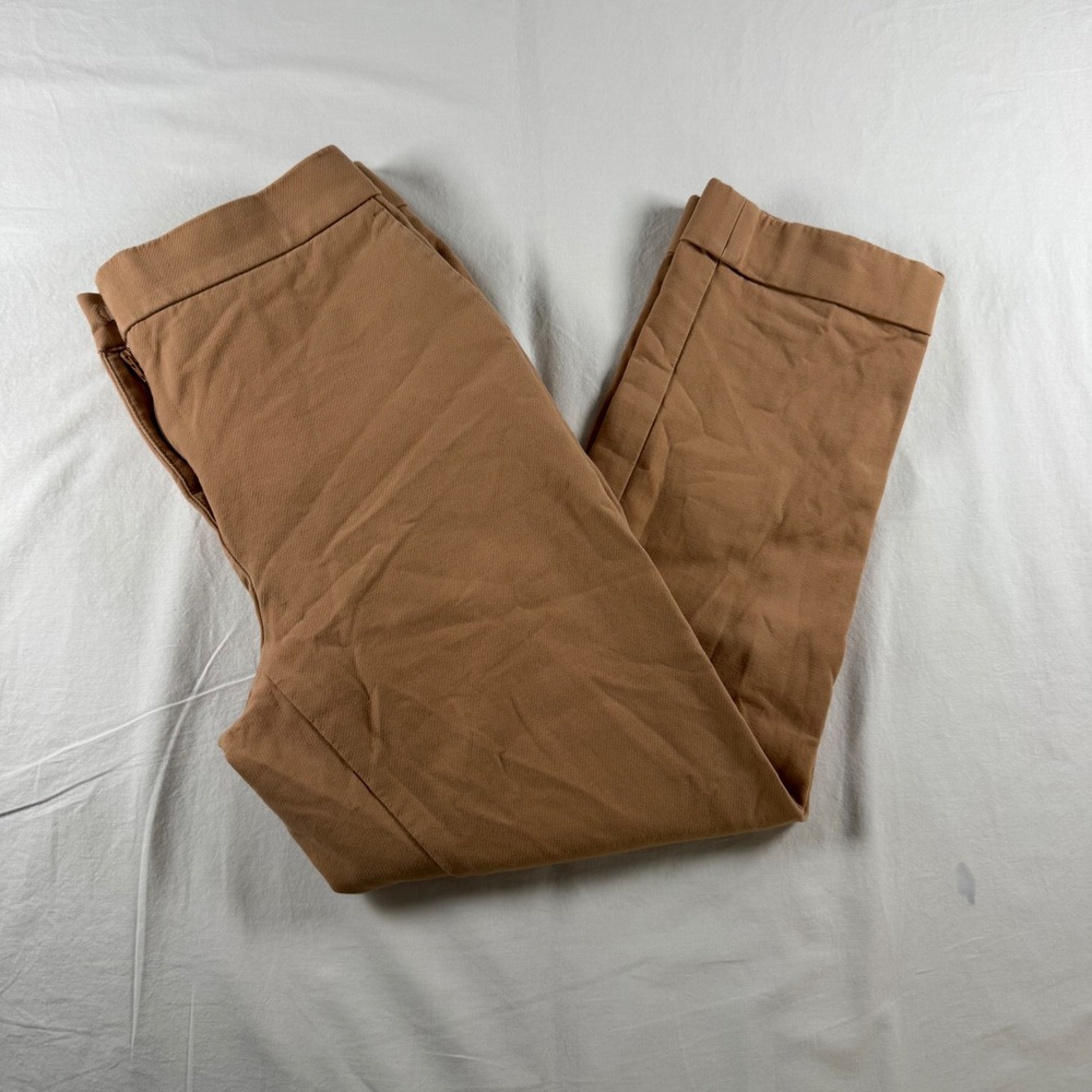 Ann Taylor Women's Size 2P Tan Ankle Length Stretch Cuffed Hem Pants 531060
